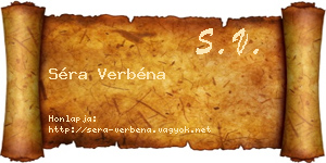 Séra Verbéna névjegykártya